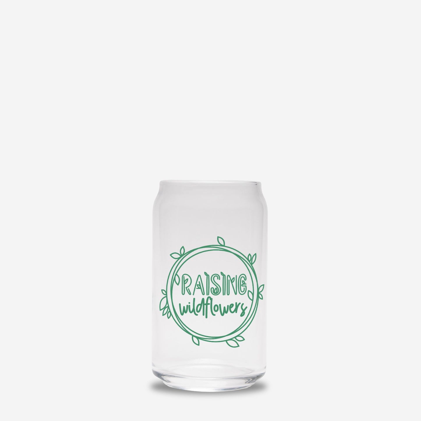 Raising Wildflowers Glass Can