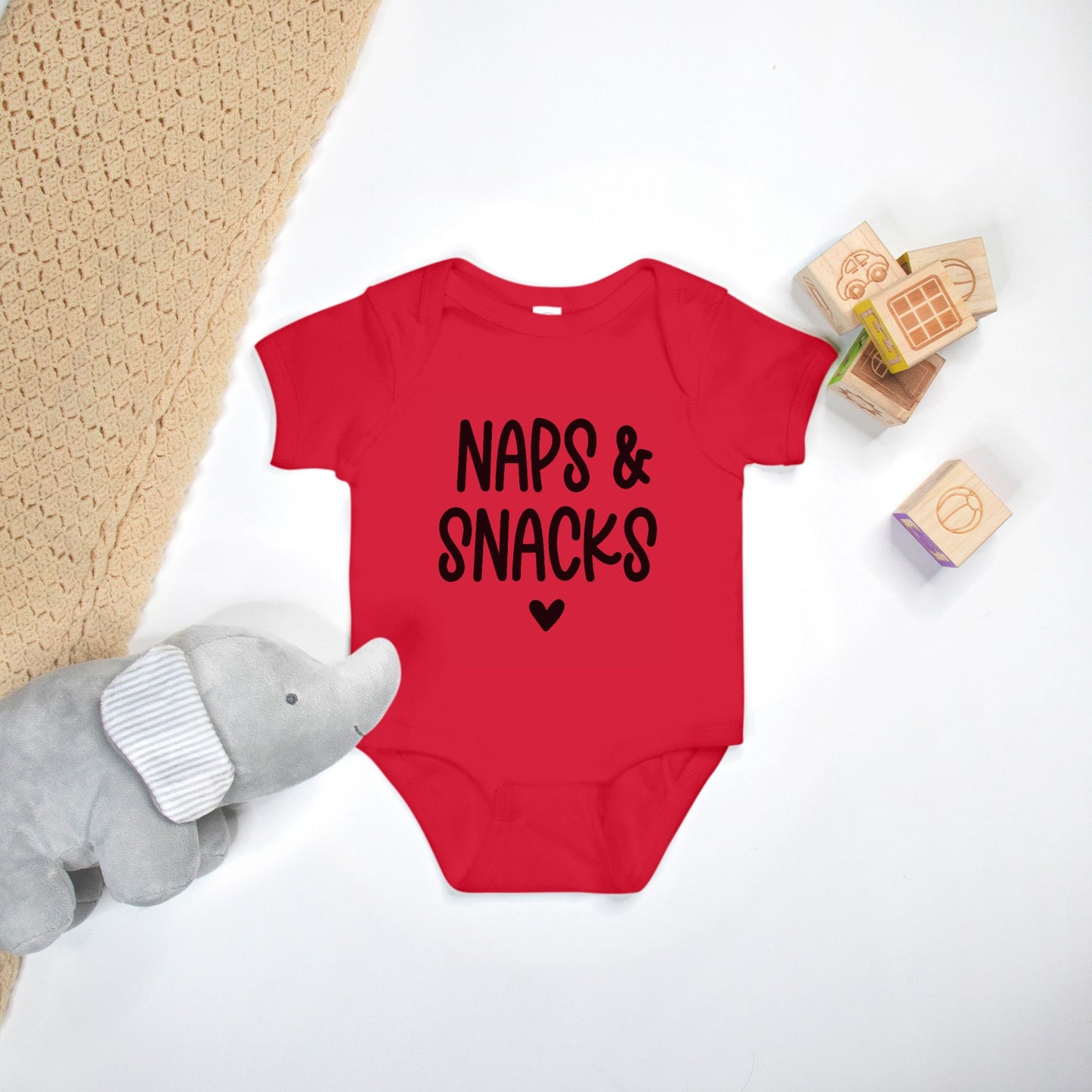 Naps & Snacks Baby One Piece