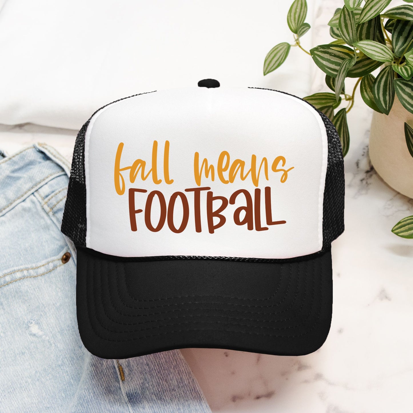 Fall Means Football Foam Trucker Hat