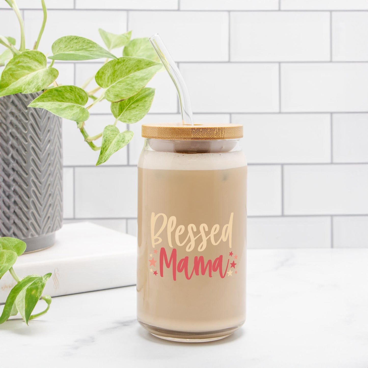 Blessed Mama Glass Can
