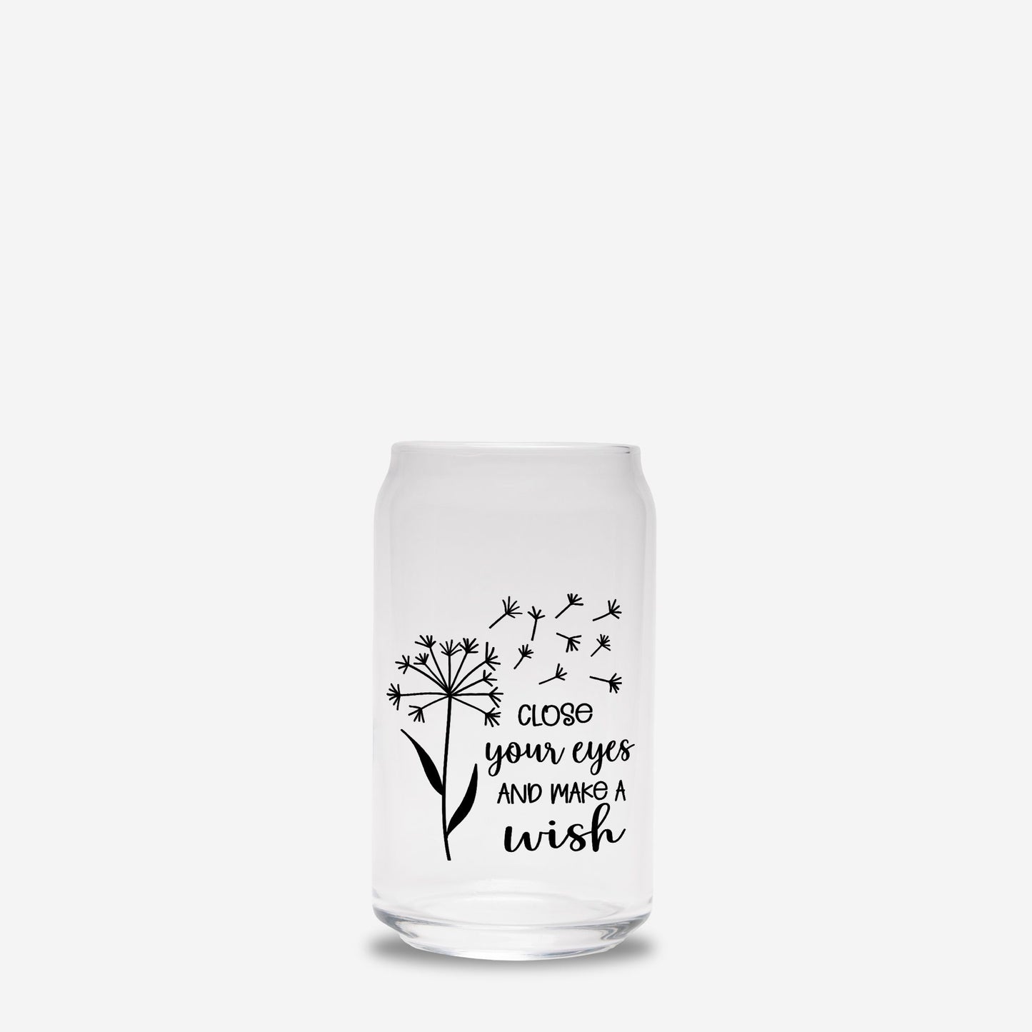 Dandelion Wish Glass Can
