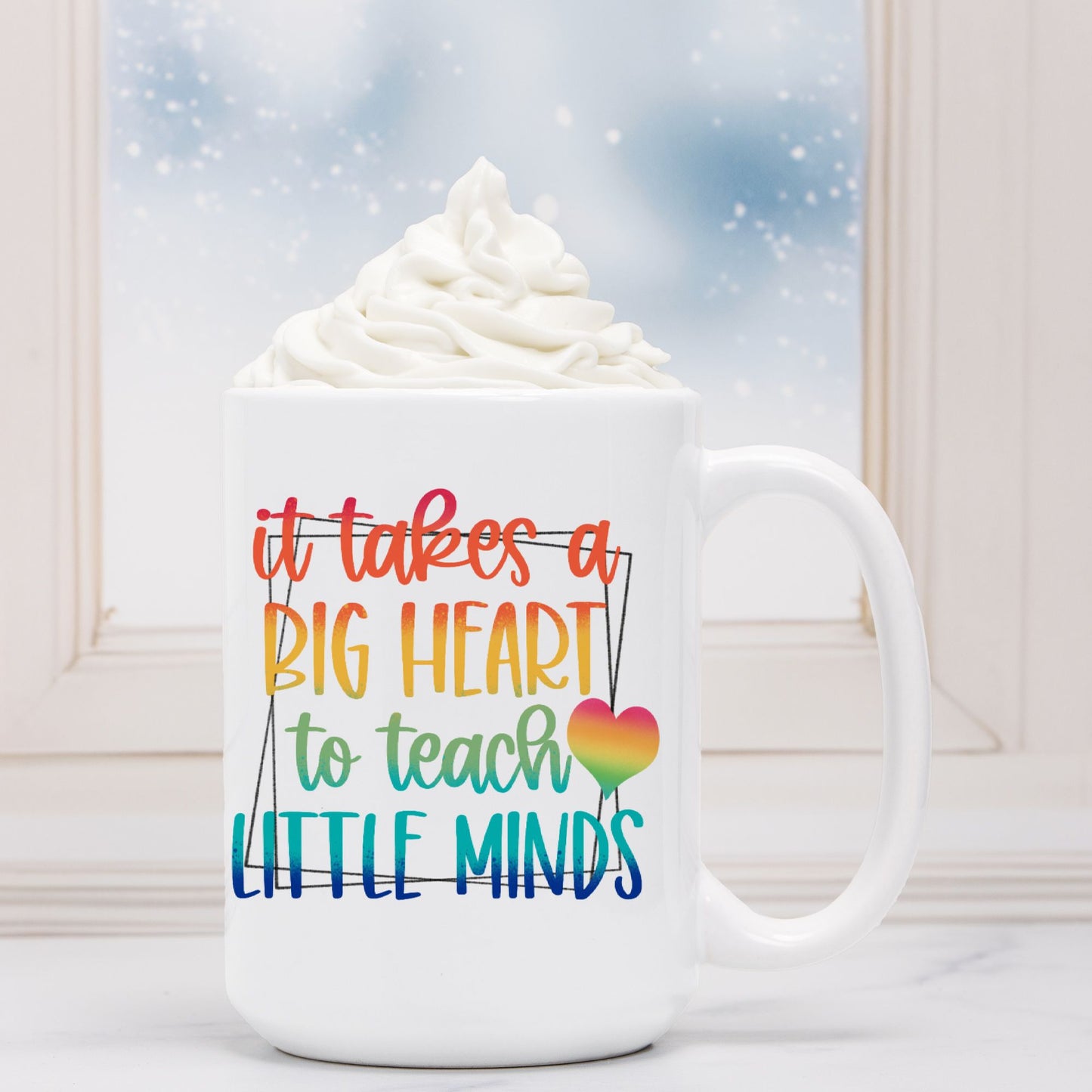 Big Heart Teacher Mug Deluxe 15oz.