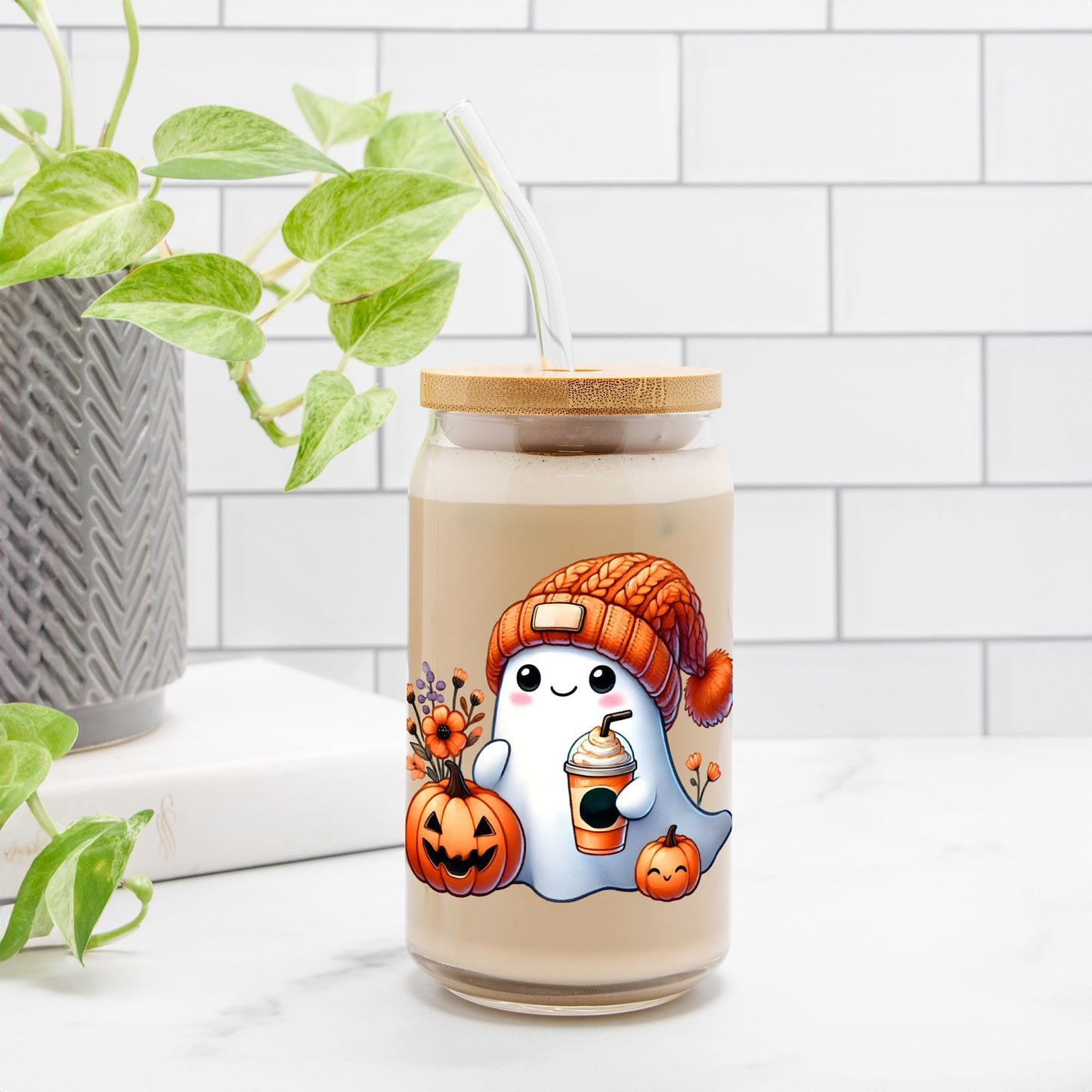 Beanie Ghosty Glass Can