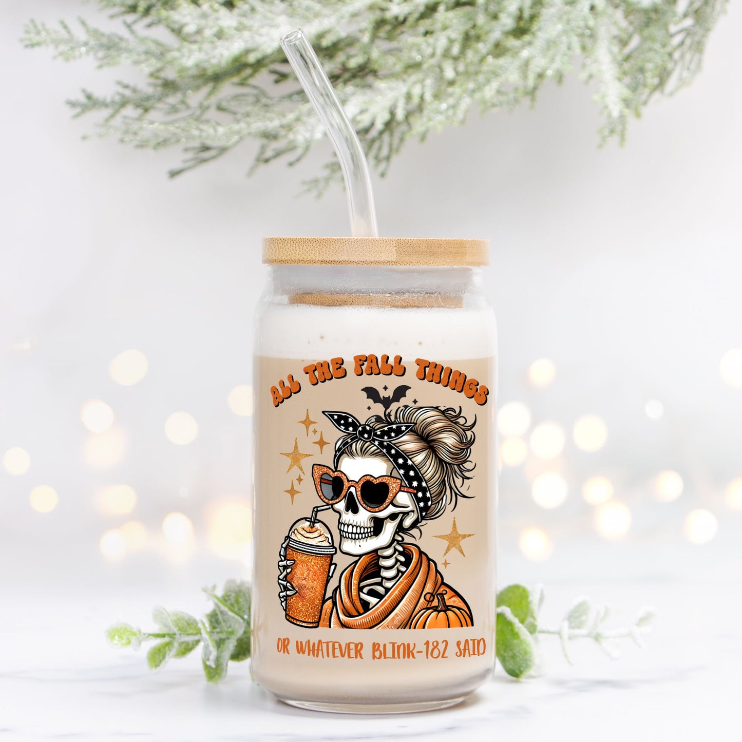 All the Fall Things Glass Can 16oz