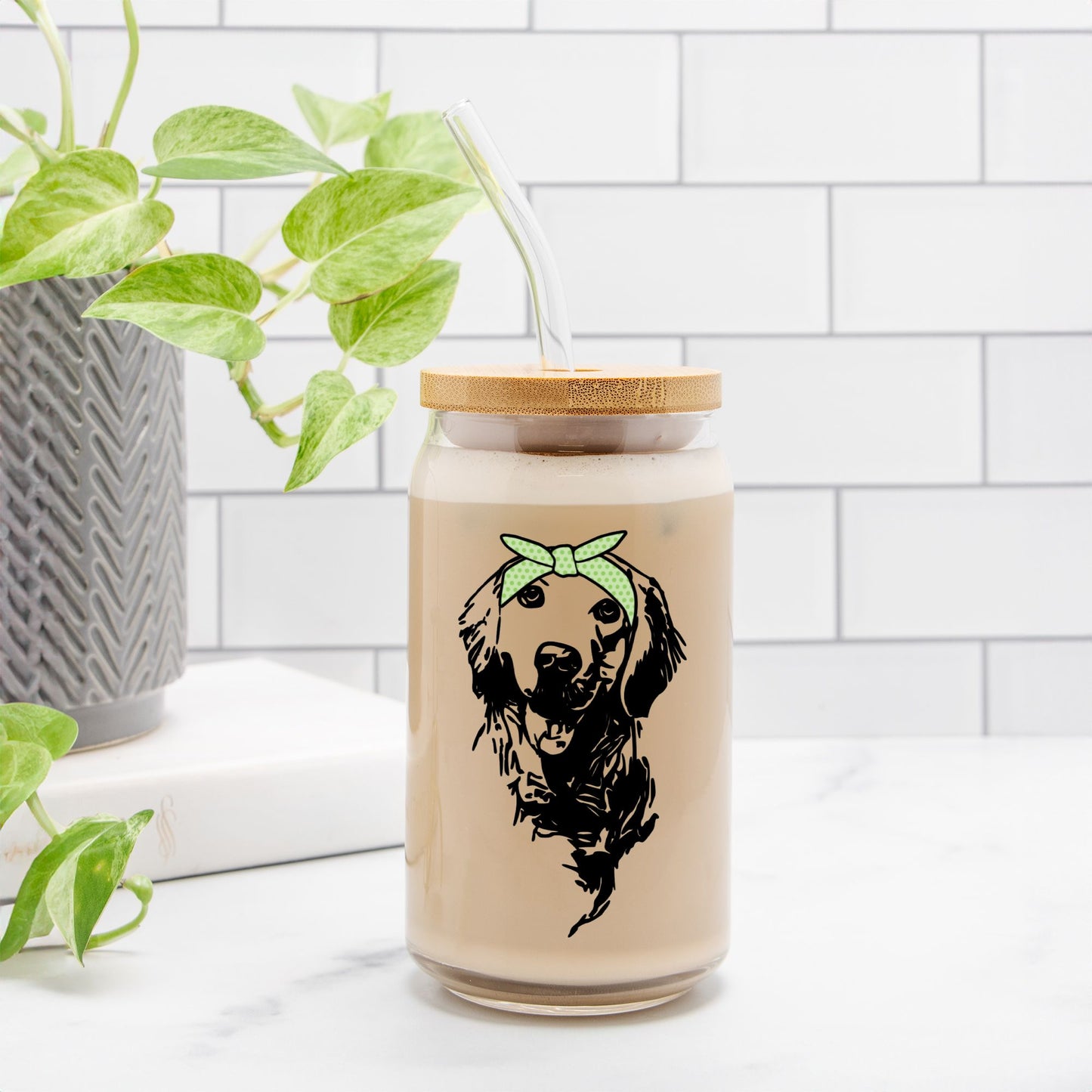 Golden Glass Can