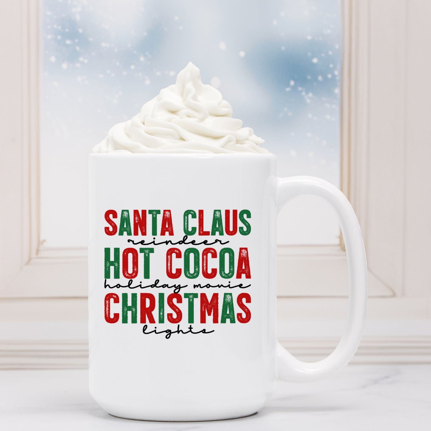 Santa Cocoa Christmas Mug Deluxe 15oz.