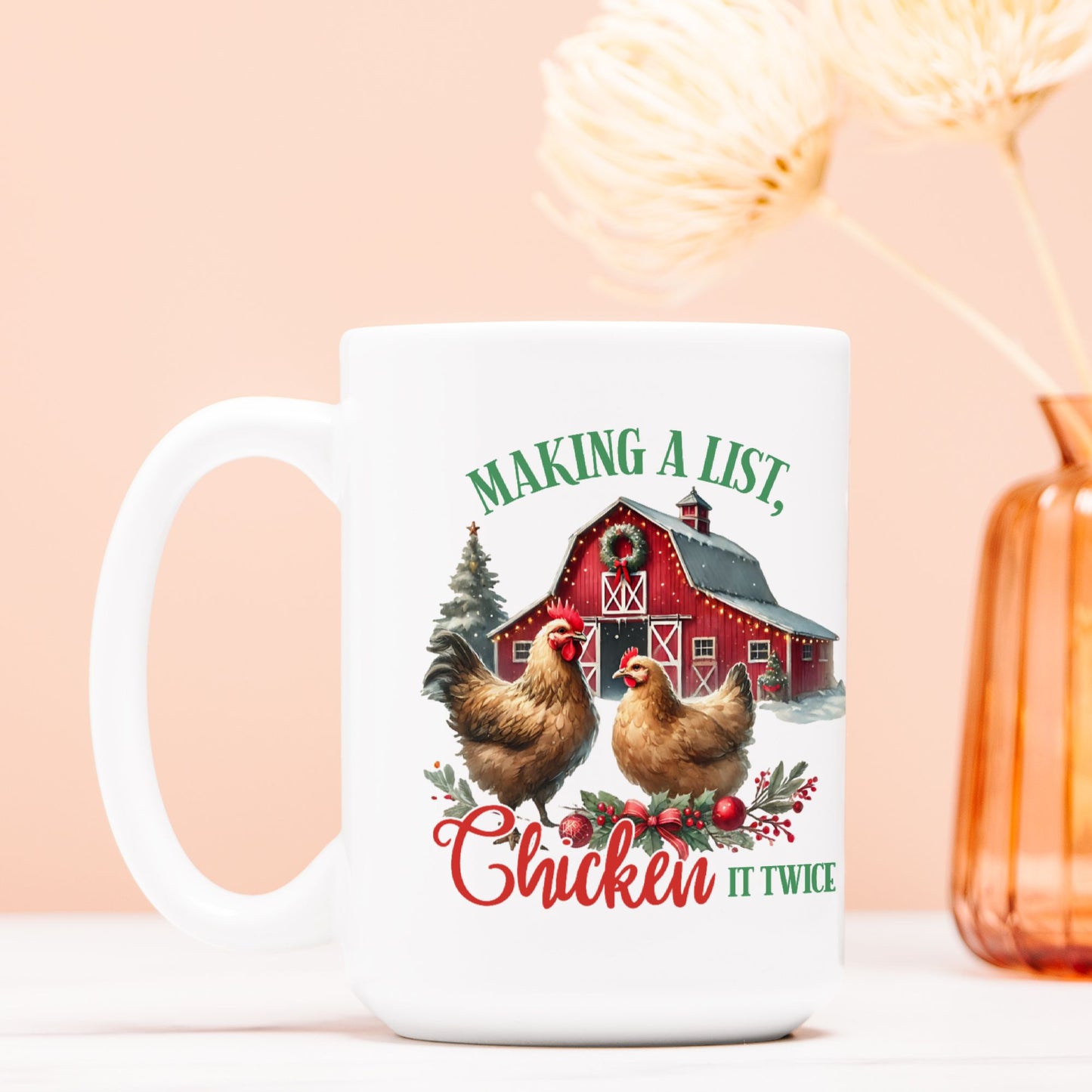 Chicken Christmas Mug Deluxe 15oz.