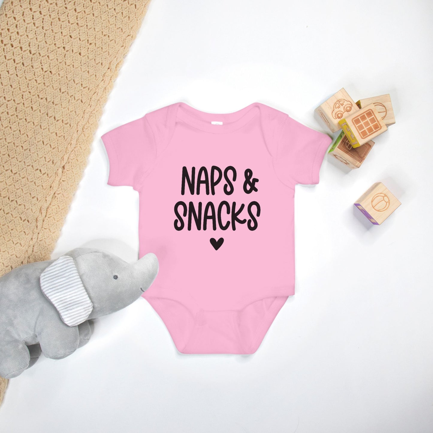 Naps & Snacks Baby One Piece