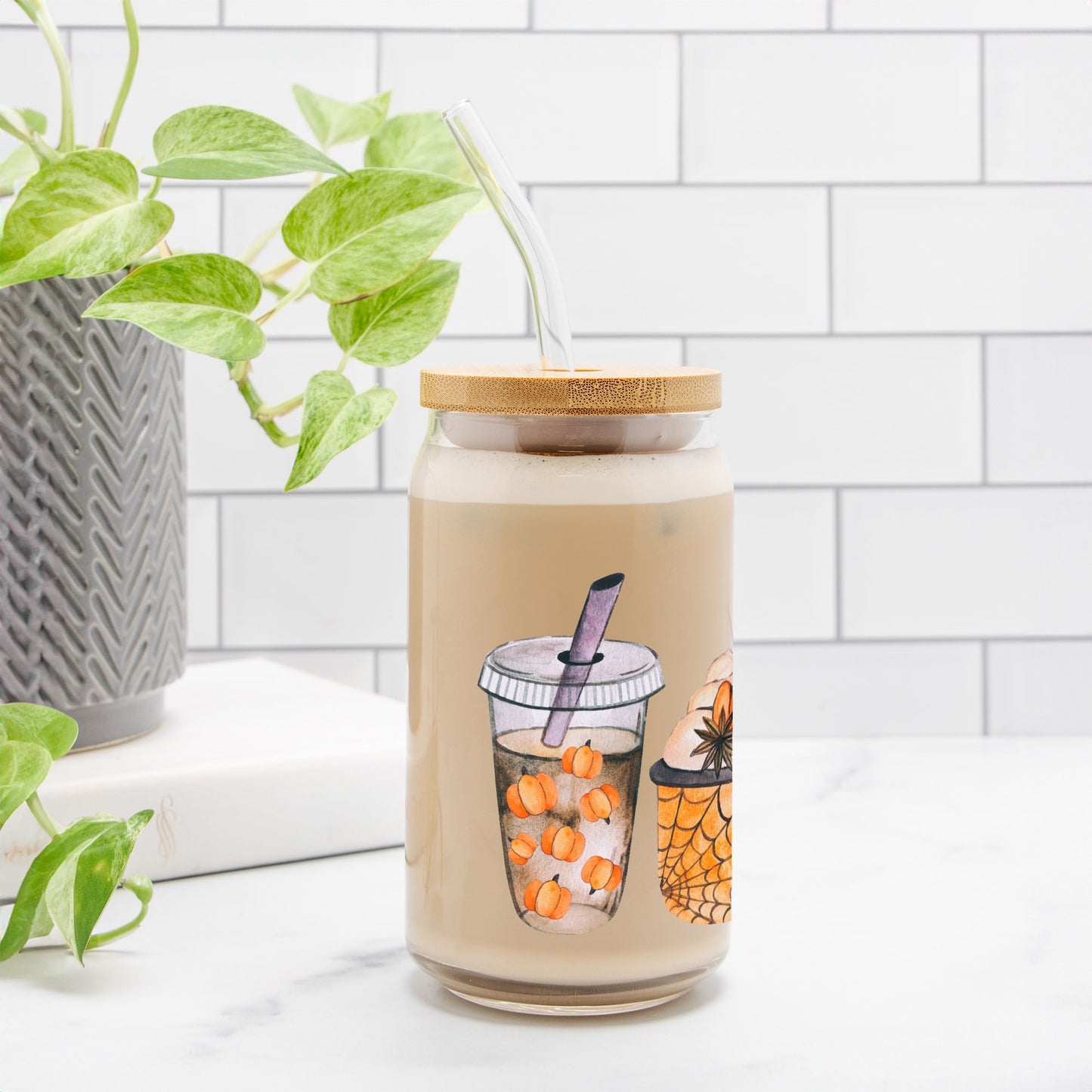 Pumpkin Drinks Glass Can