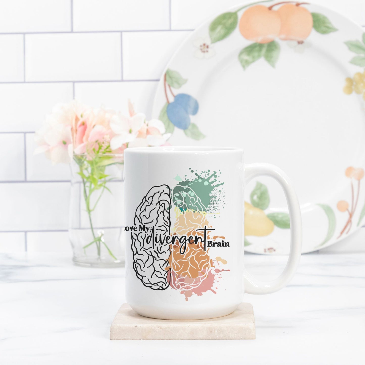 Neurodiverse Brain Mug Deluxe 15oz.