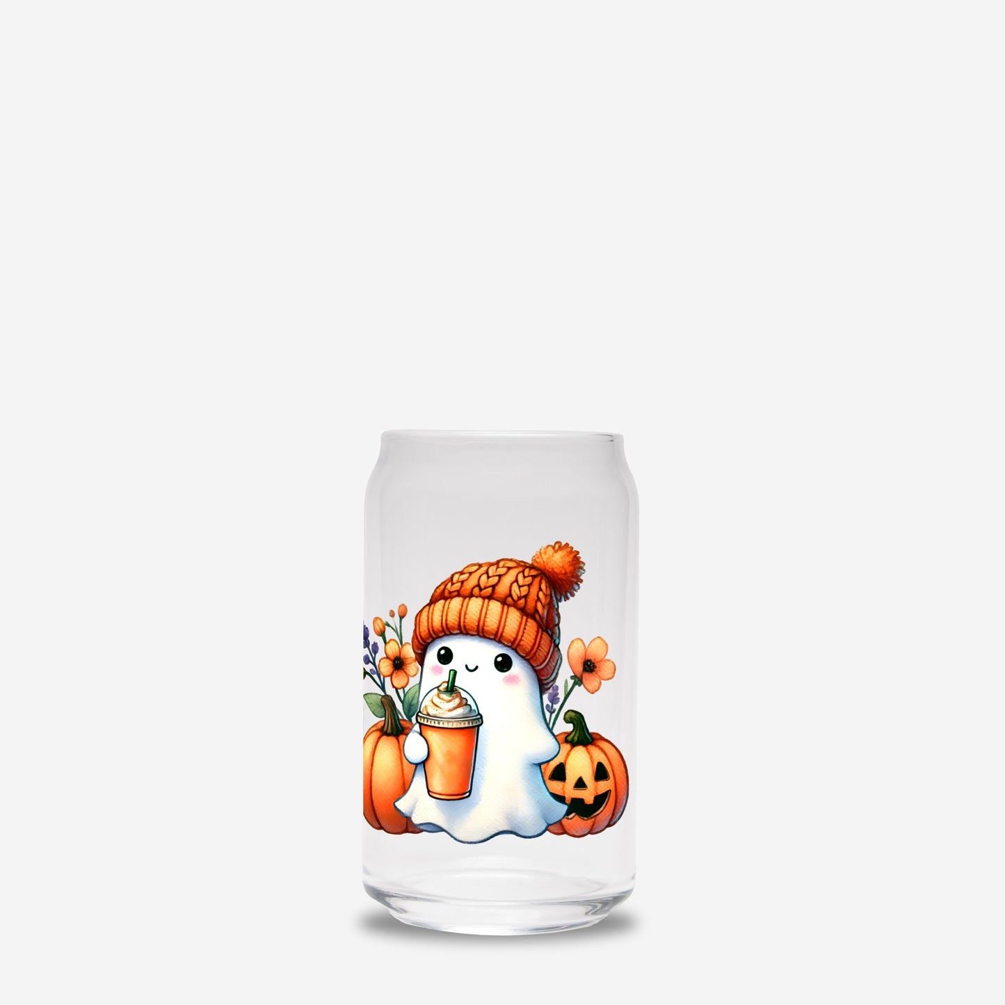 Ghosty Cutesy Glass Can