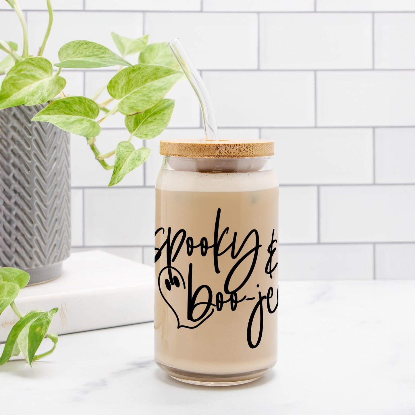 Spooky Boojee Glass Can