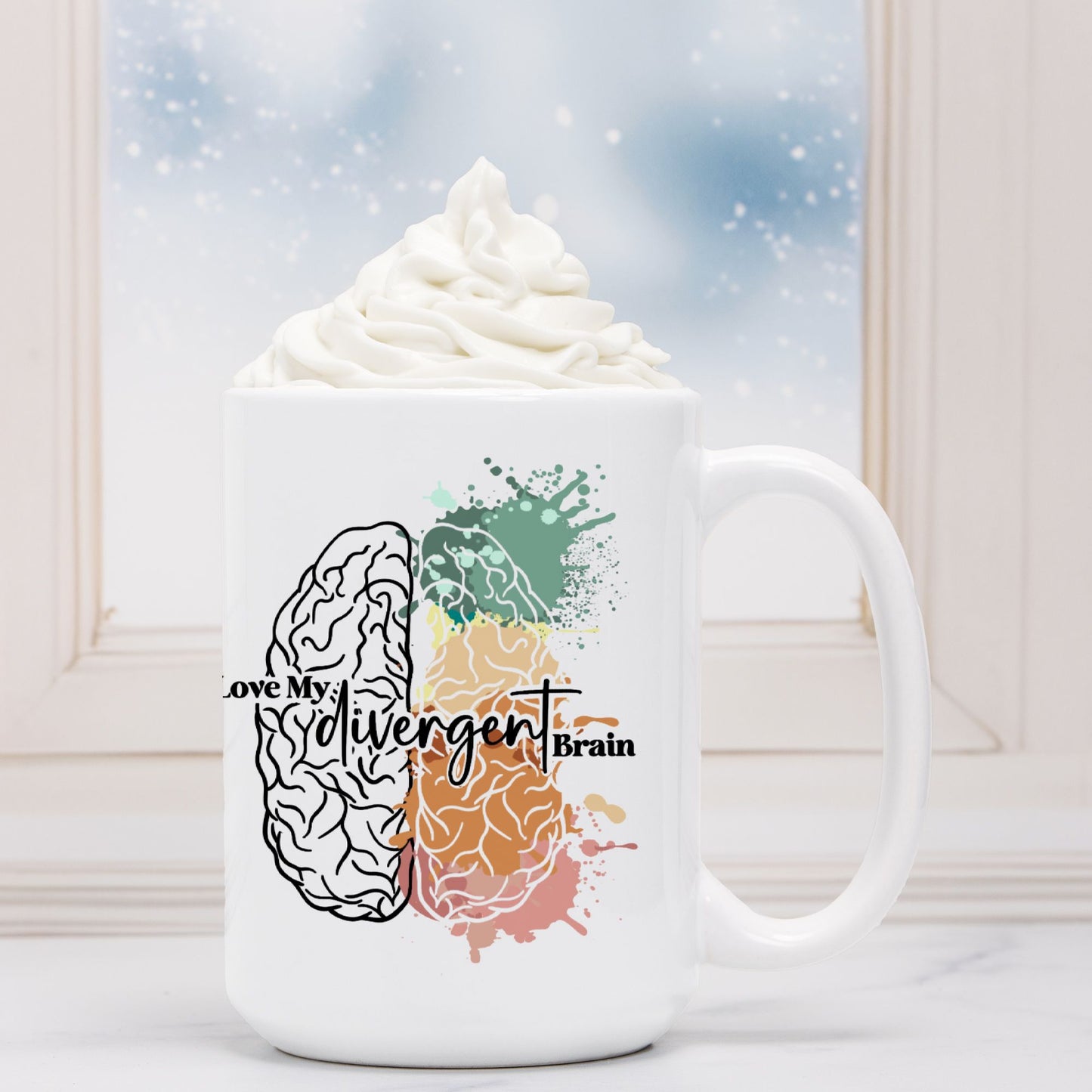 Neurodiverse Brain Mug Deluxe 15oz.