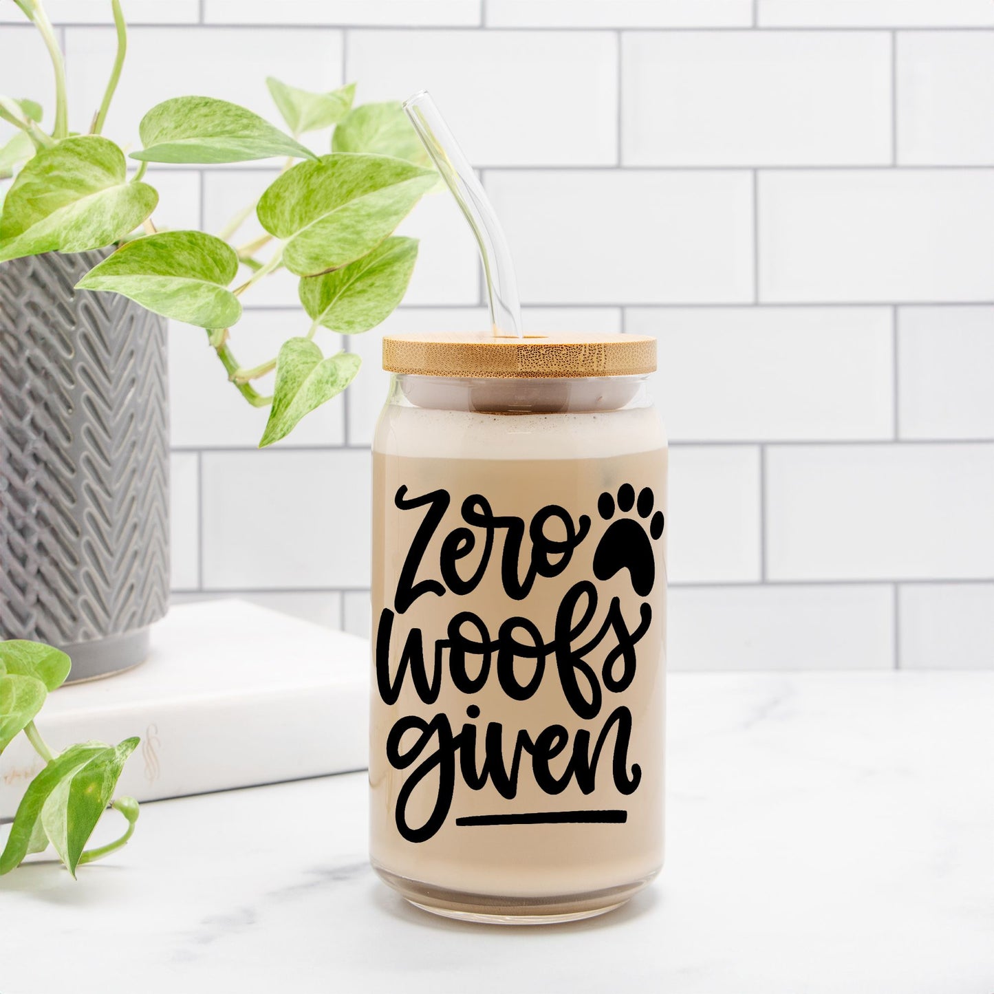 Zero Woofs Glass Can