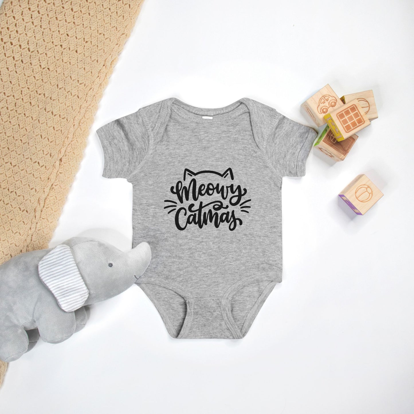 Meowy Christmas Baby One Piece