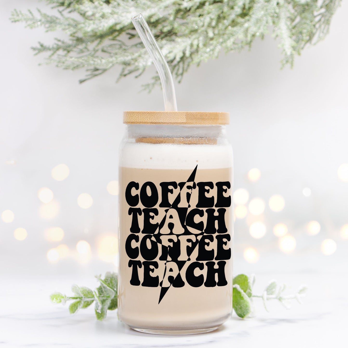 Coffee Teach Glass Can 16oz