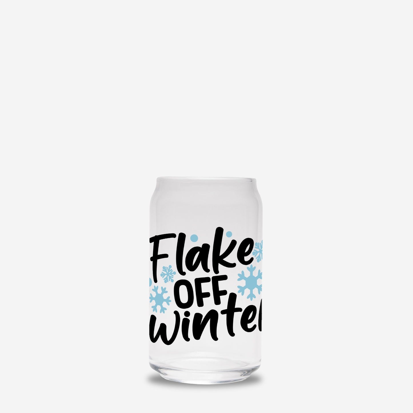 Flake Off Winter Glass Can 16oz