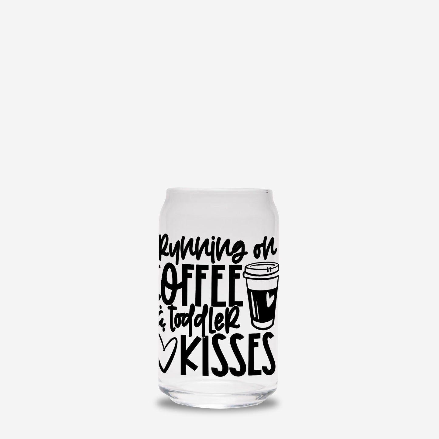 Coffee & Toddler Kisses Glass Can