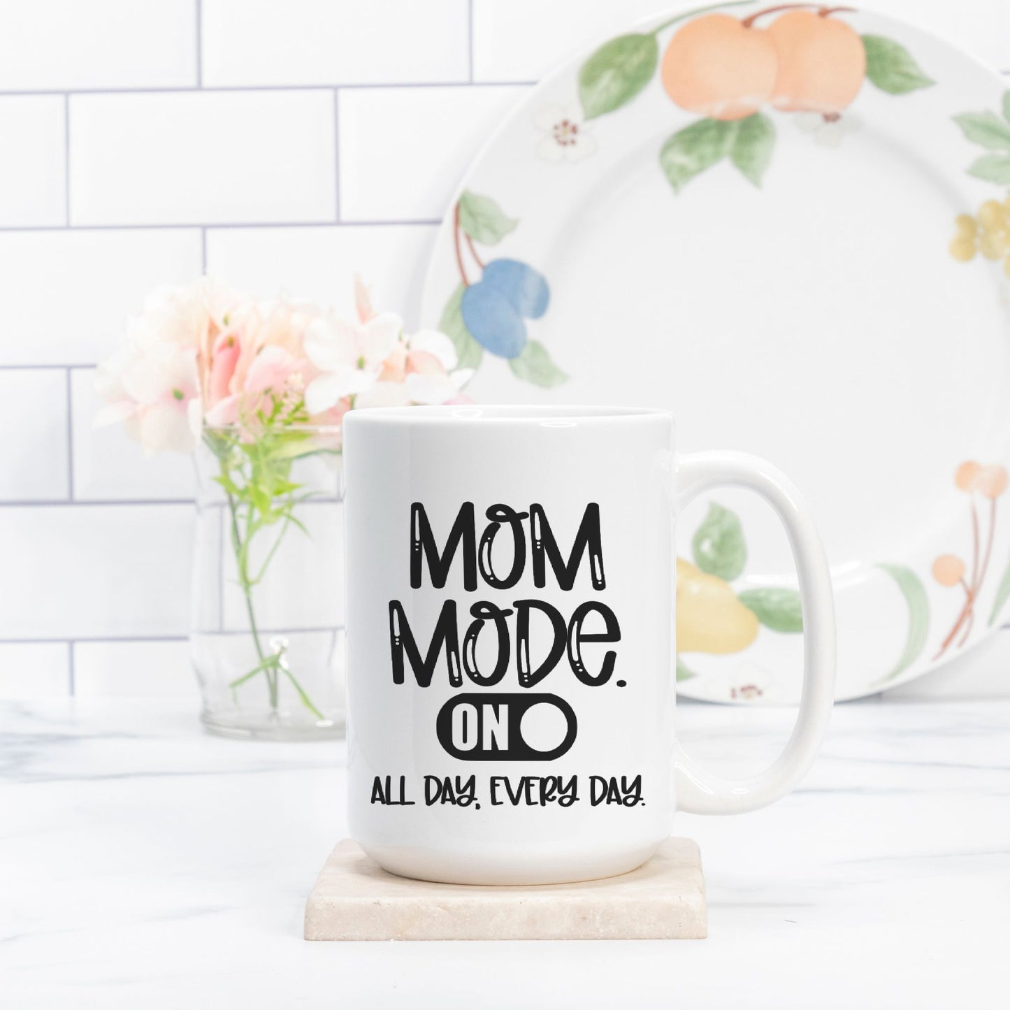 Mom Mode On Mug Deluxe 15oz.