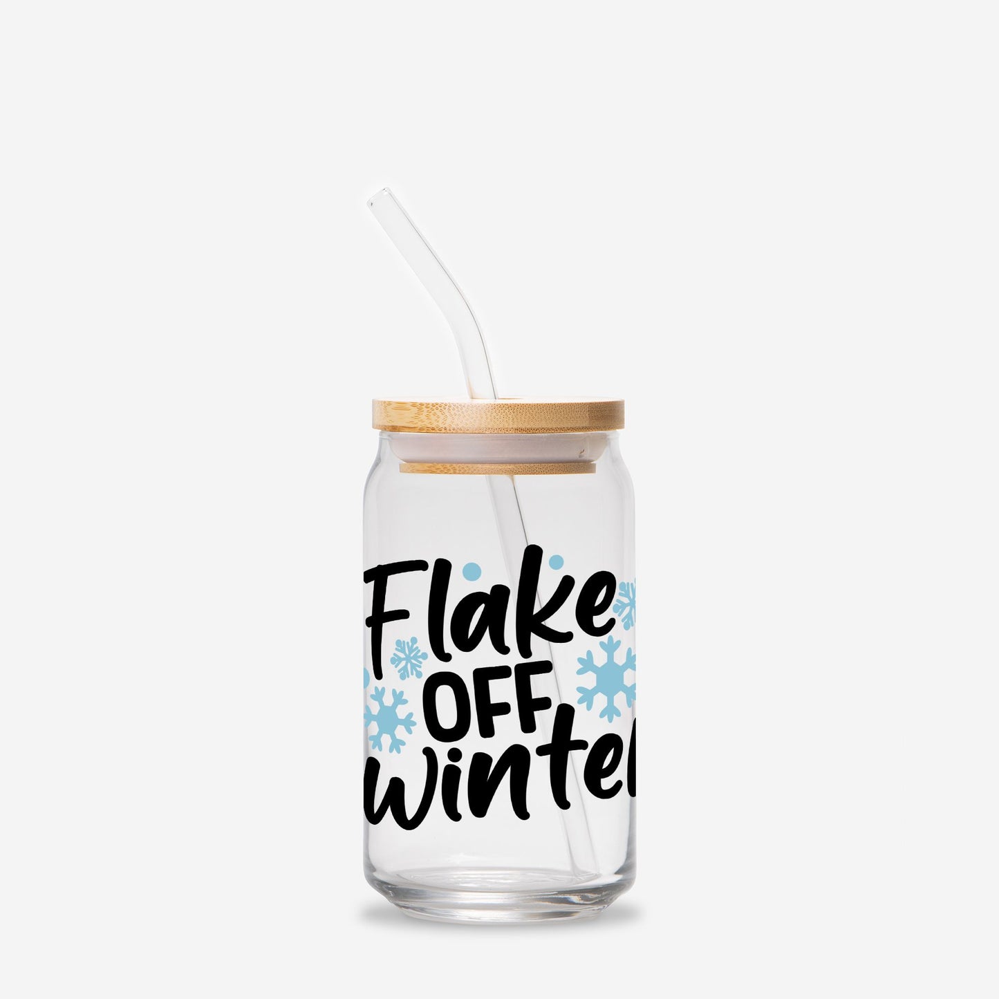 Flake Off Winter Glass Can 16oz