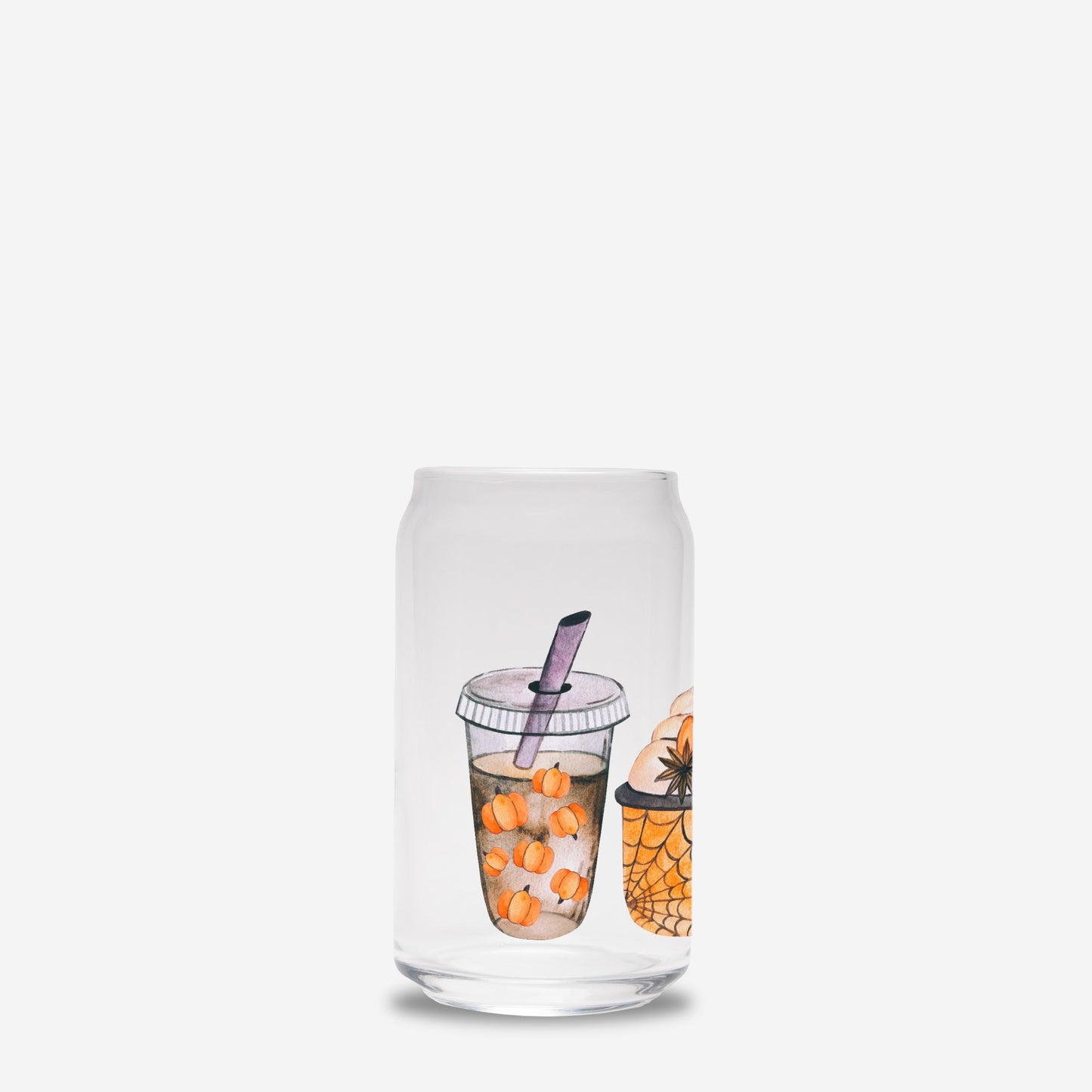 Pumpkin Drinks Glass Can