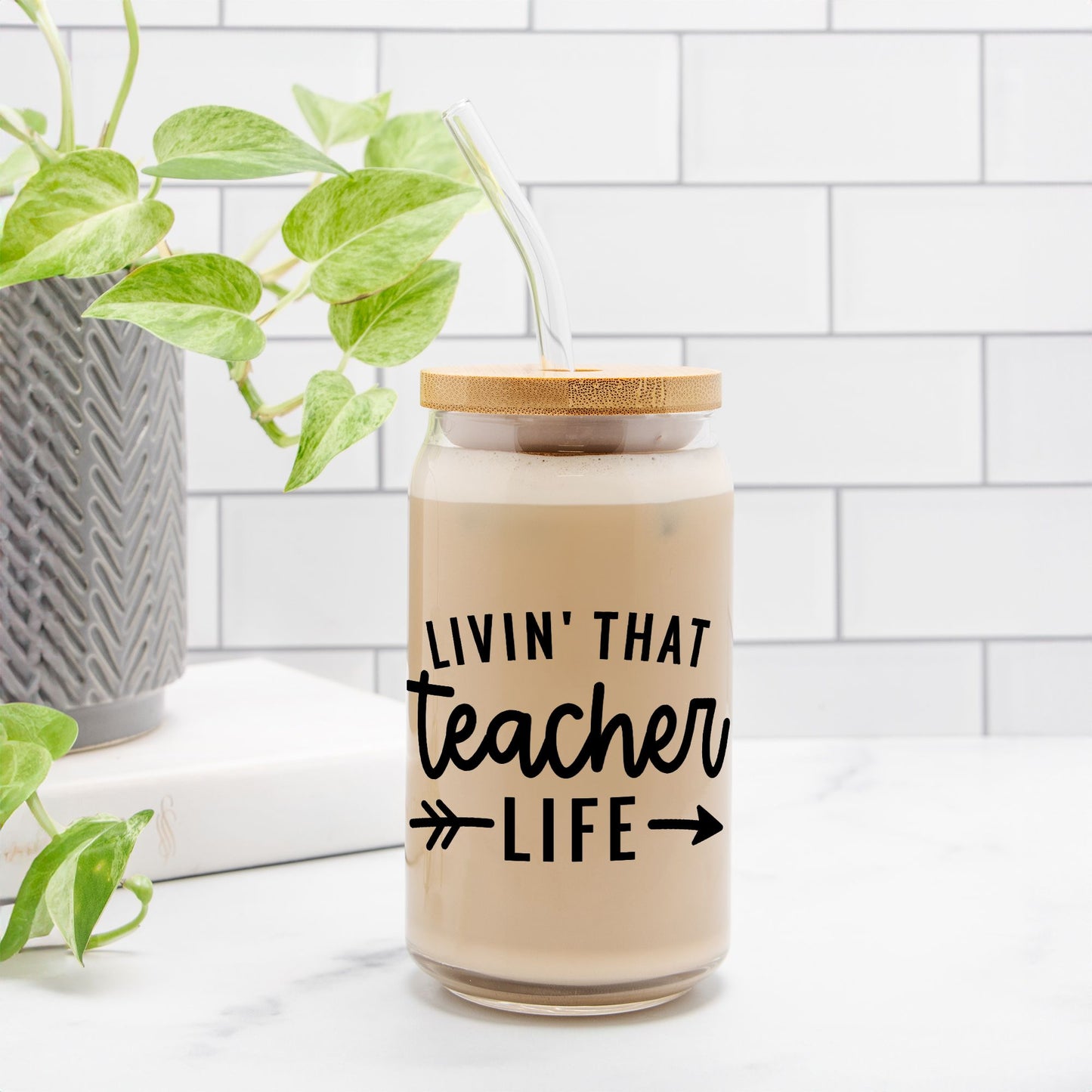 Teacher LifeGlass Can 16oz