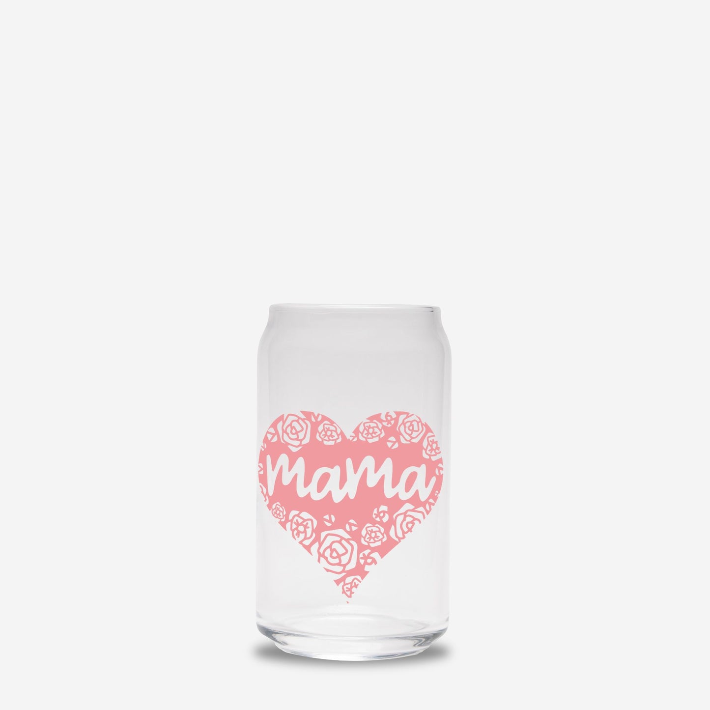 Mama Heart Glass Can