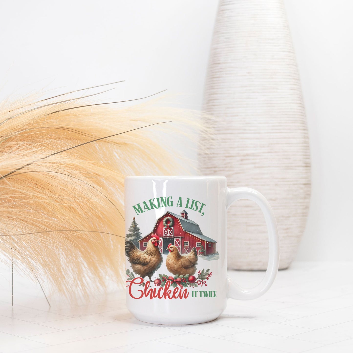 Chicken Christmas Mug Deluxe 15oz.