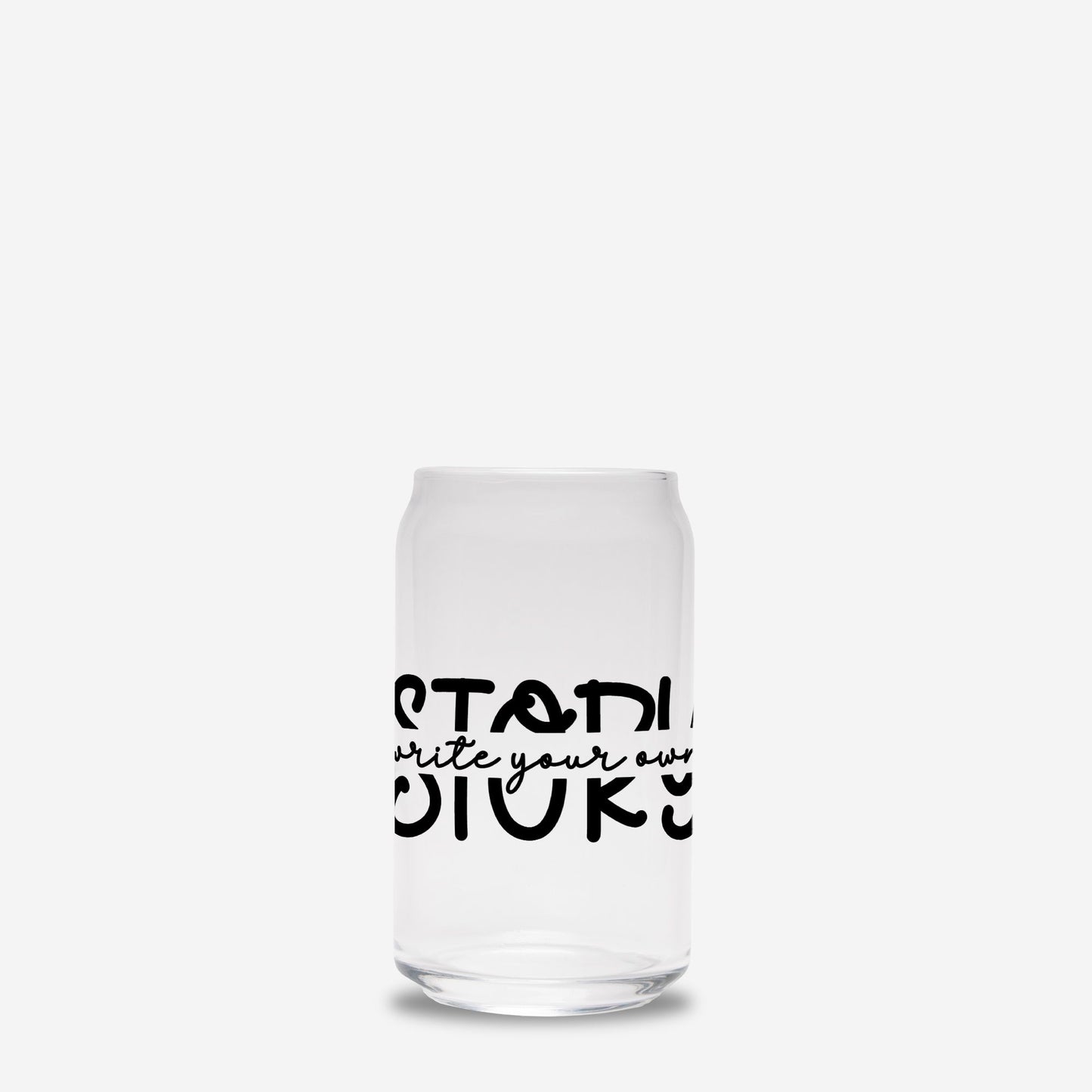 Write Your Own Story Glass Can