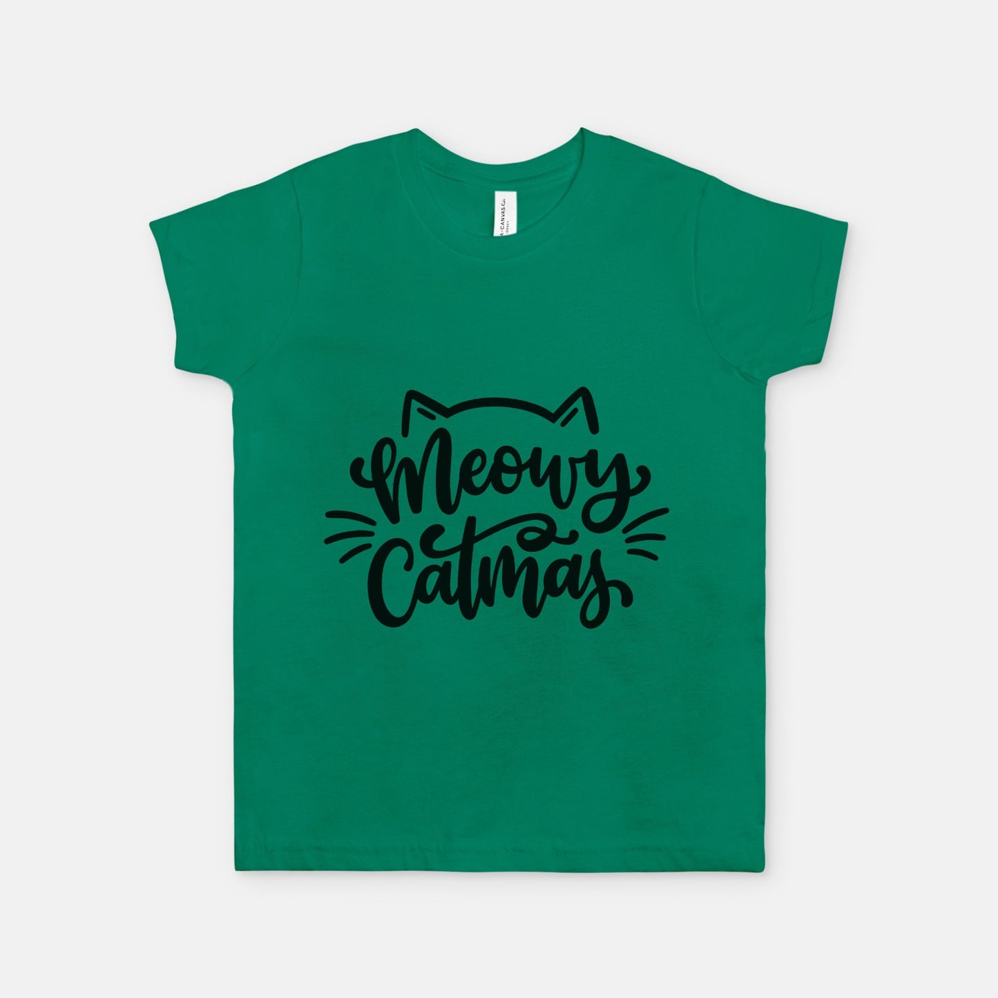 Meowy Christmas Kids Short Sleeve Tee