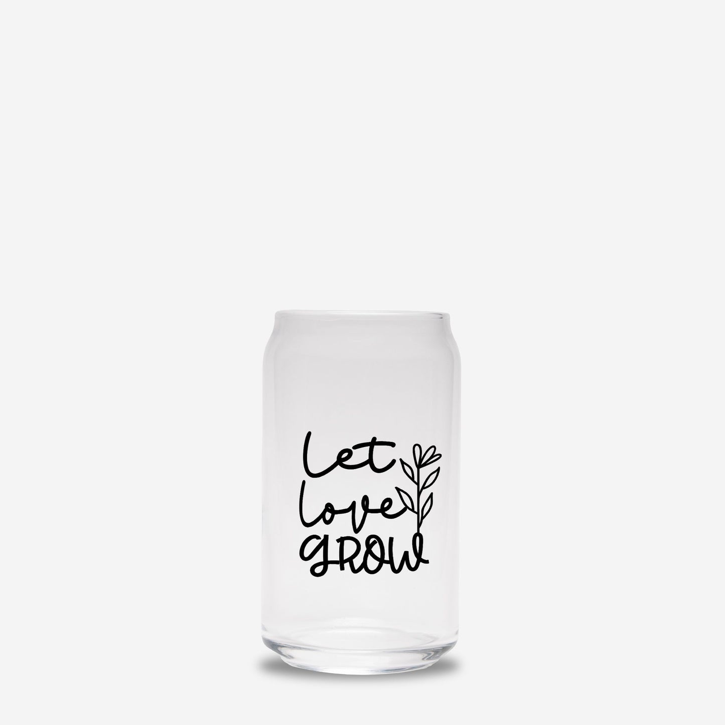 Let Love Grow Glass Can