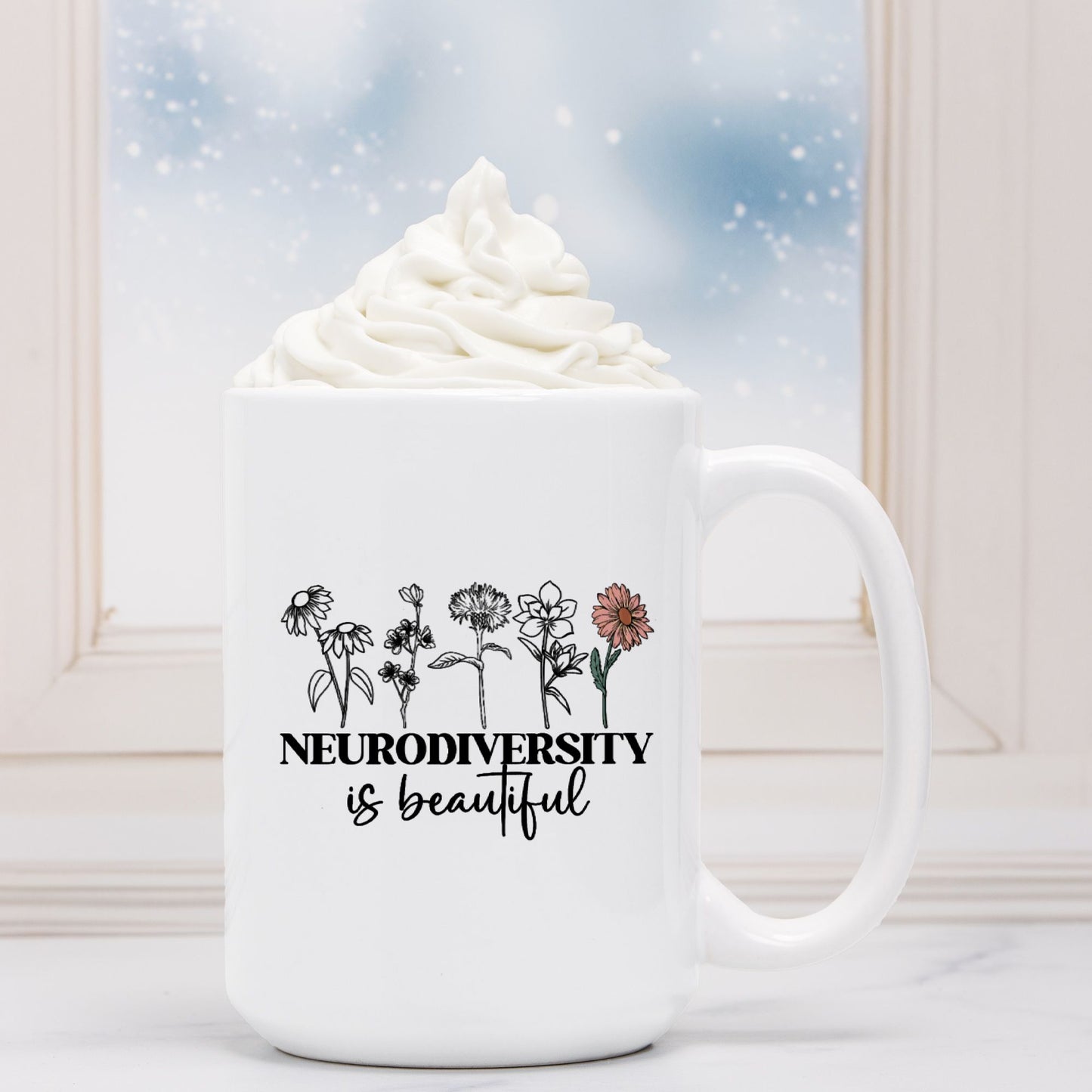 Neurodiversity is Beautiul Mug Deluxe 15oz.