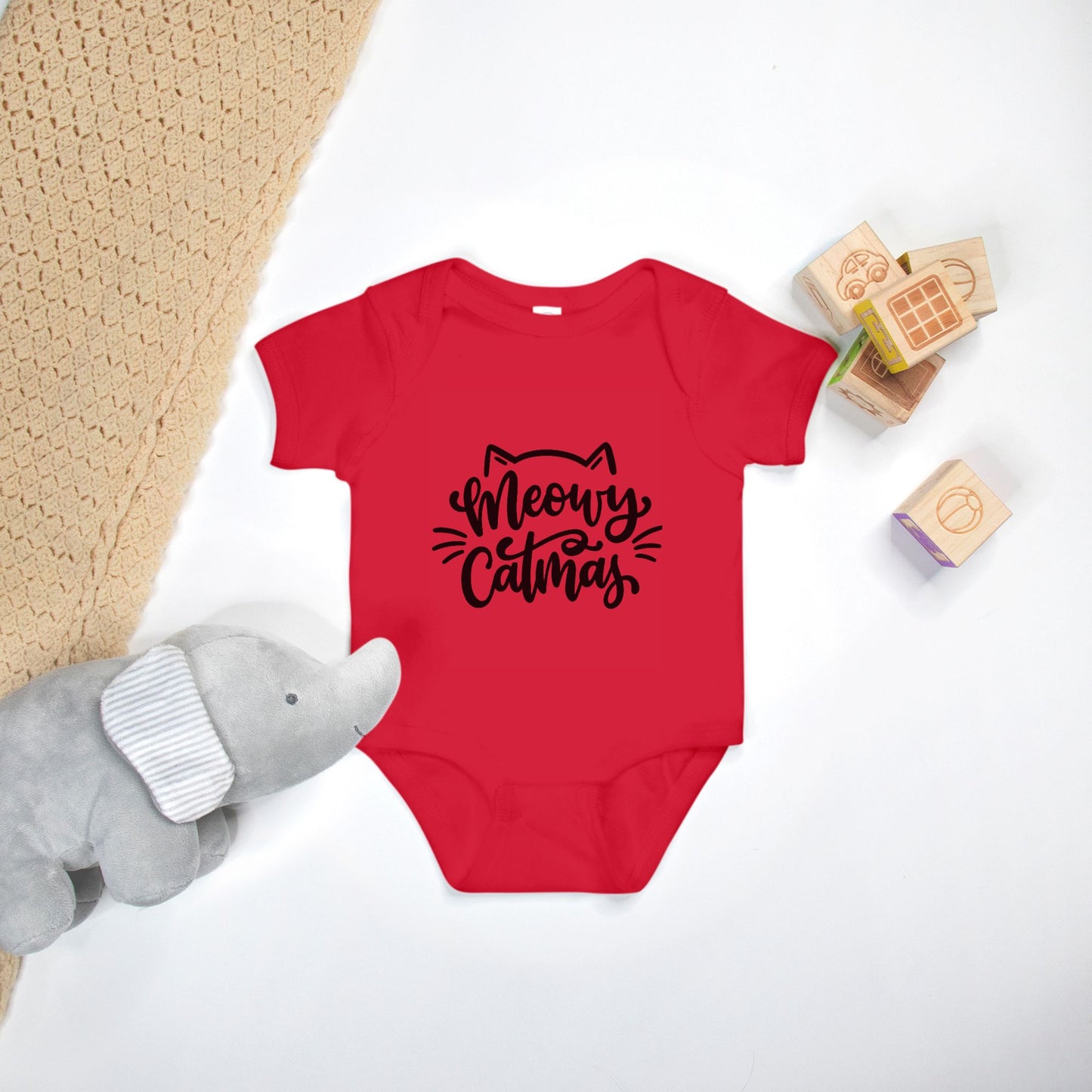 Meowy Christmas Baby One Piece