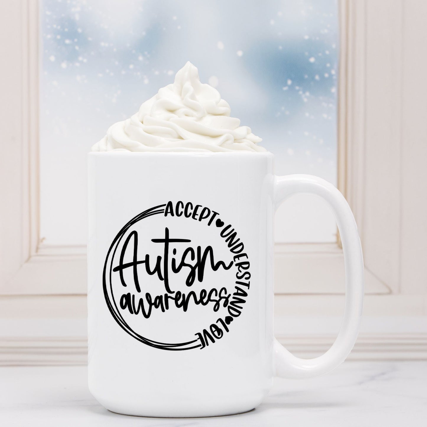 Autism Awareness Mug Deluxe 15oz.