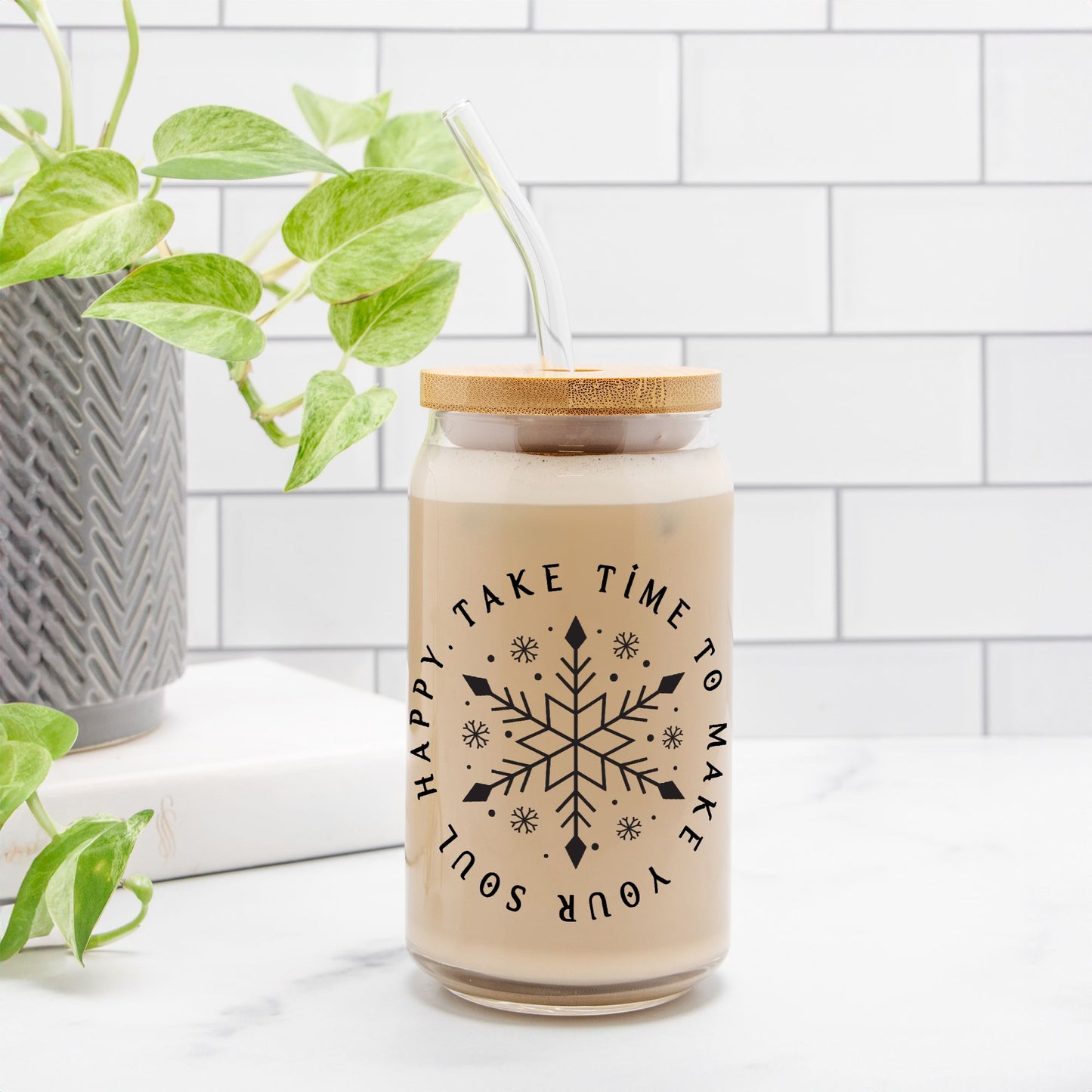 Happy Soul Glass Can