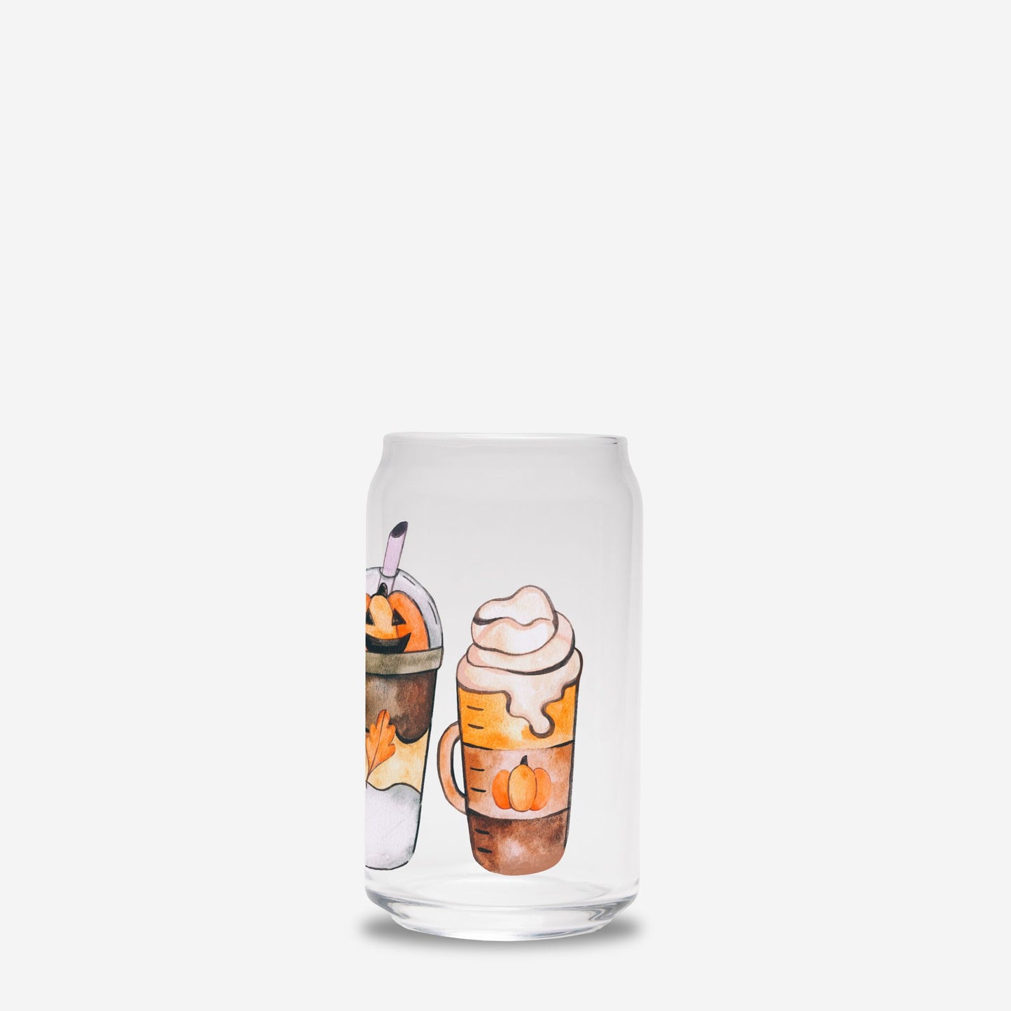 Pumpkin Drinks Glass Can
