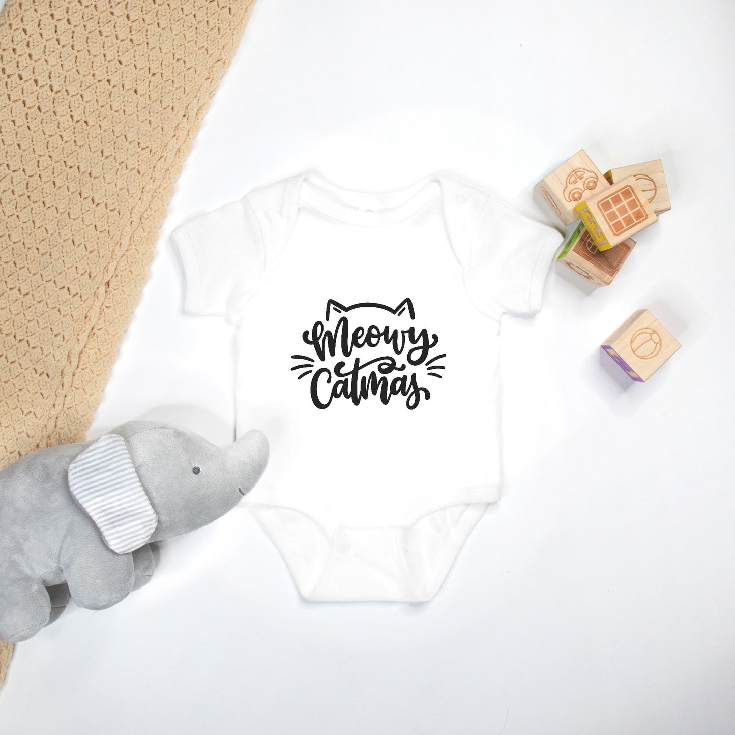 Meowy Christmas Baby One Piece