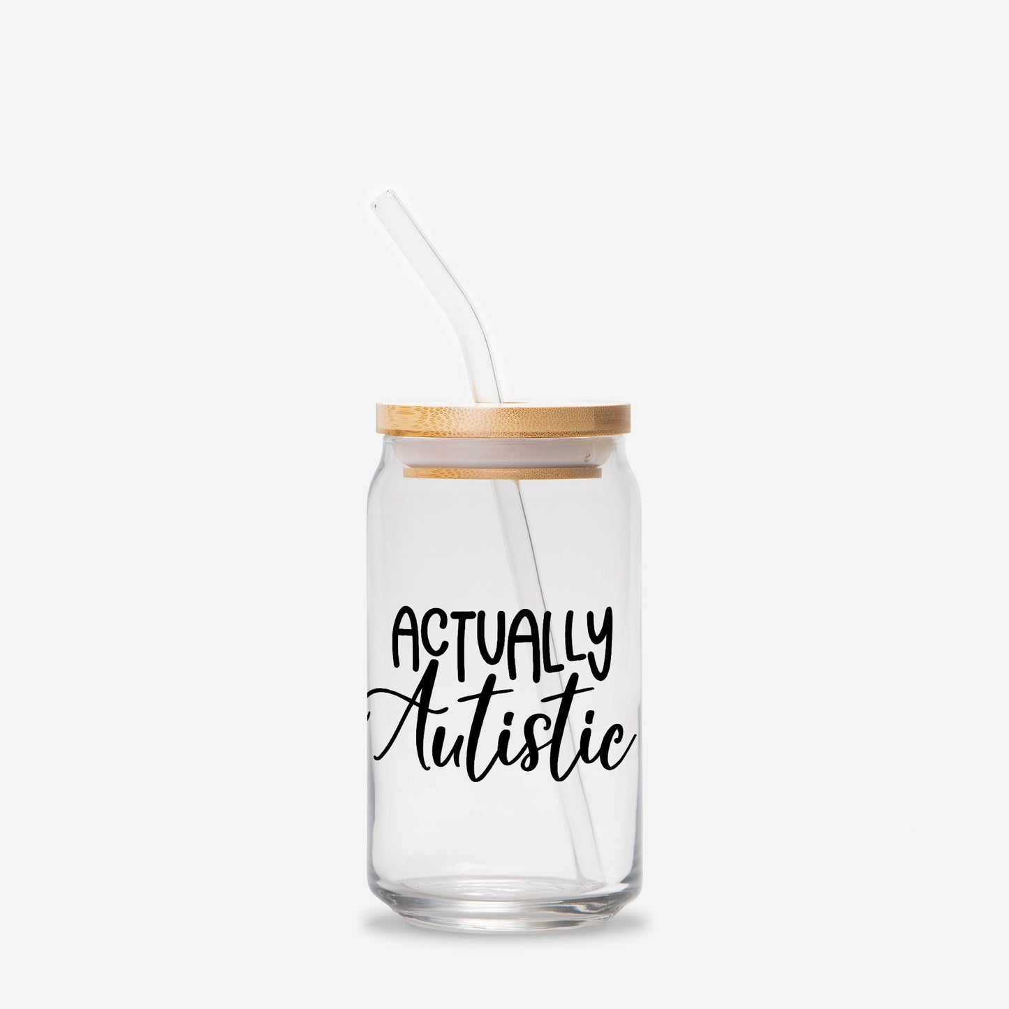 Actually Autistic Glass Can 16oz