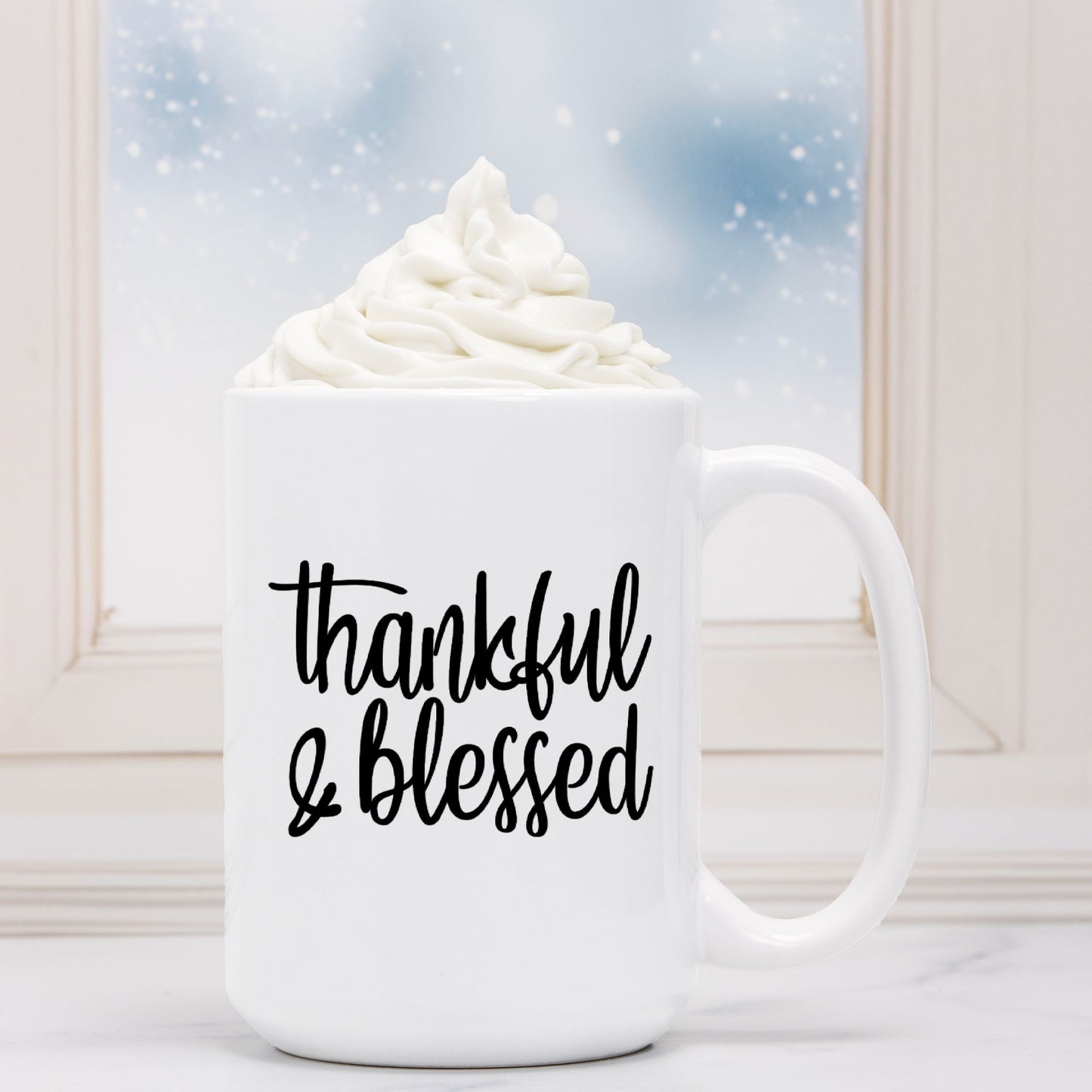 Thankful & Blessed Mug Deluxe 15oz.