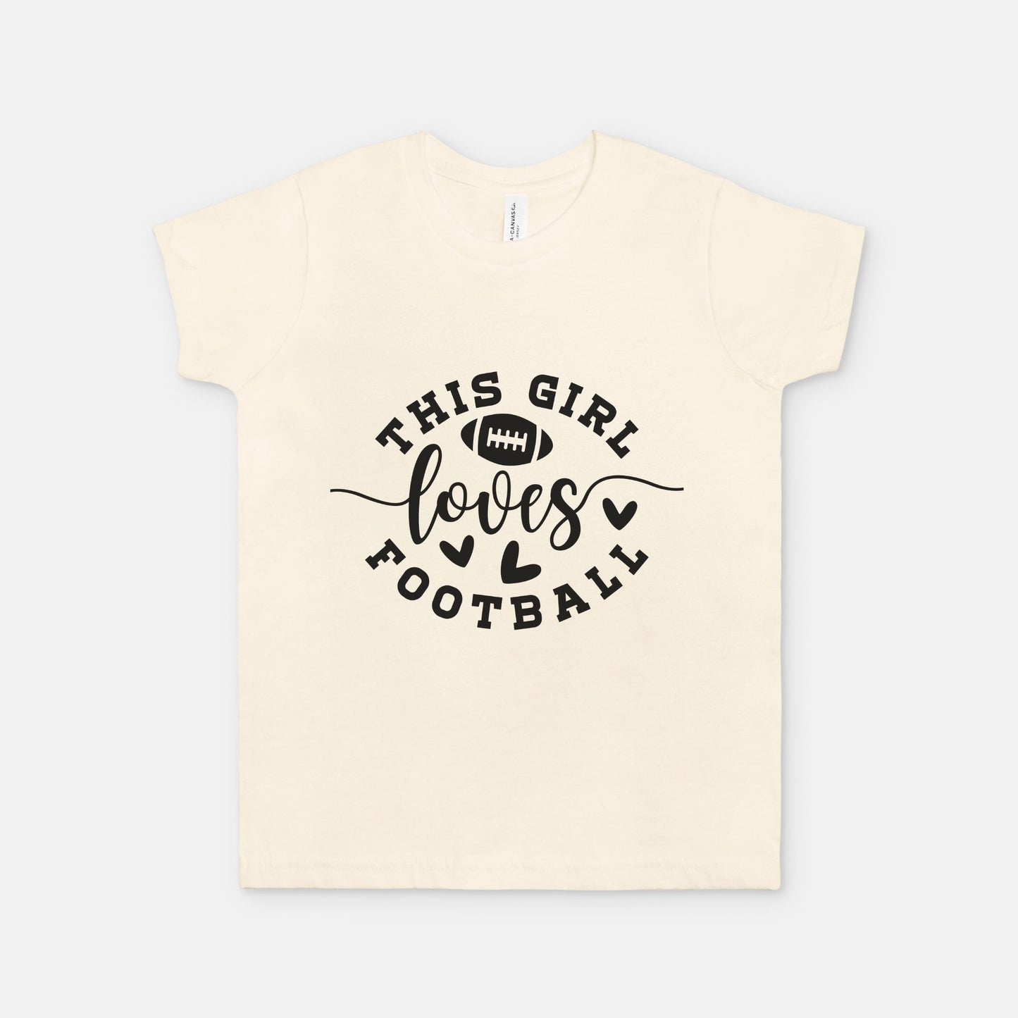 Football Girl Kids Short Sleeve Tee