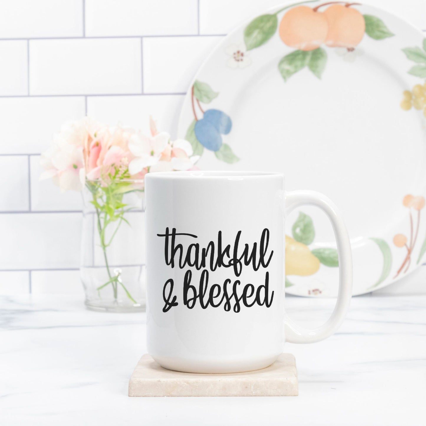 Thankful & Blessed Mug Deluxe 15oz.