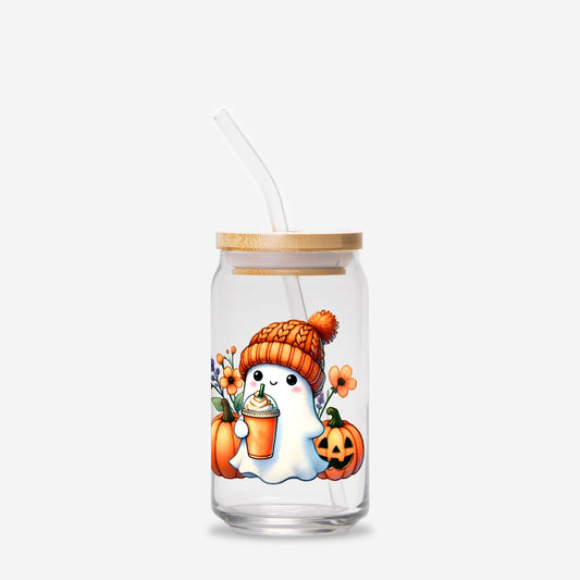 Ghosty Cutesy Glass Can