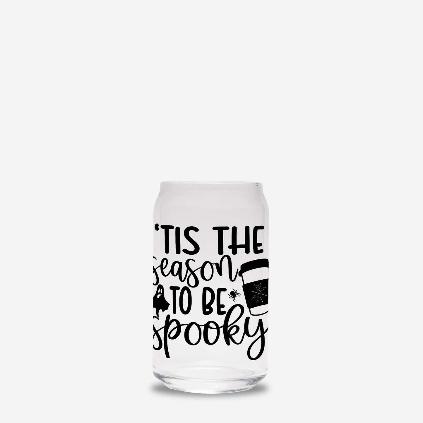 Tis Spooky Season Glass Can
