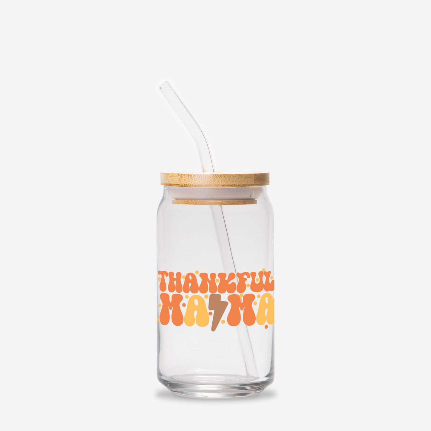 Thankful Mama Glass Can 16oz