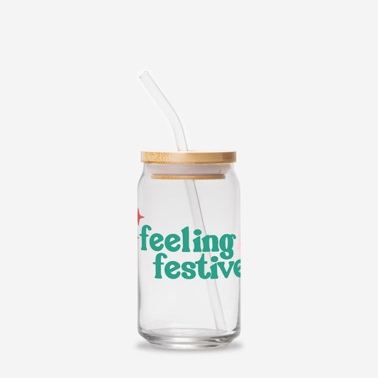 Feeling Festive Glass Can 16oz