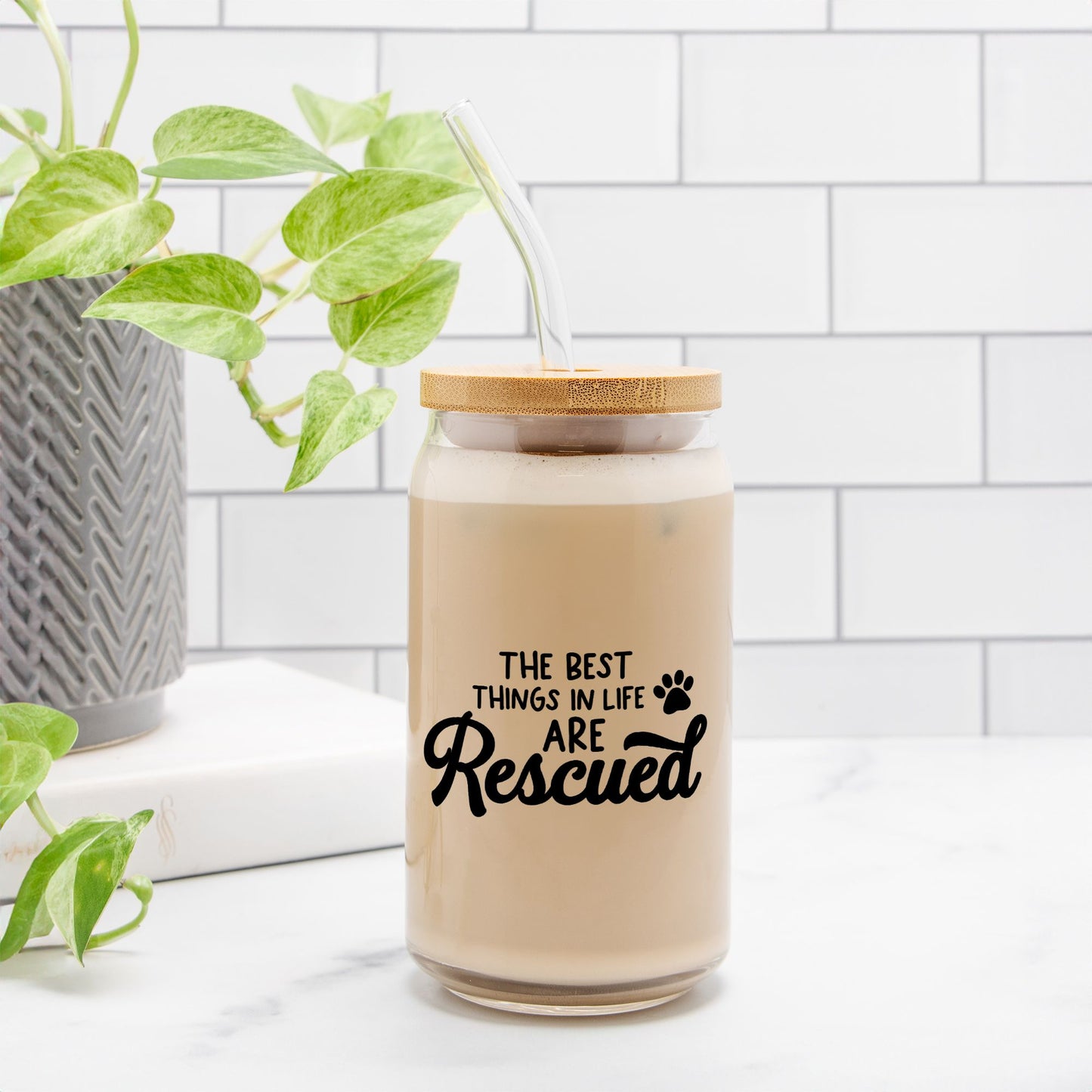 Rescued Pets Glass Can