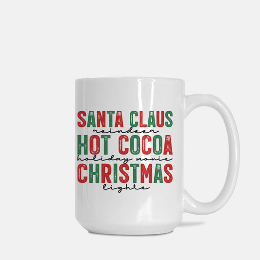 Santa Cocoa Christmas Mug Deluxe 15oz.