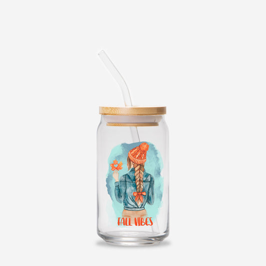 Fall Vibes Glass Can 16oz