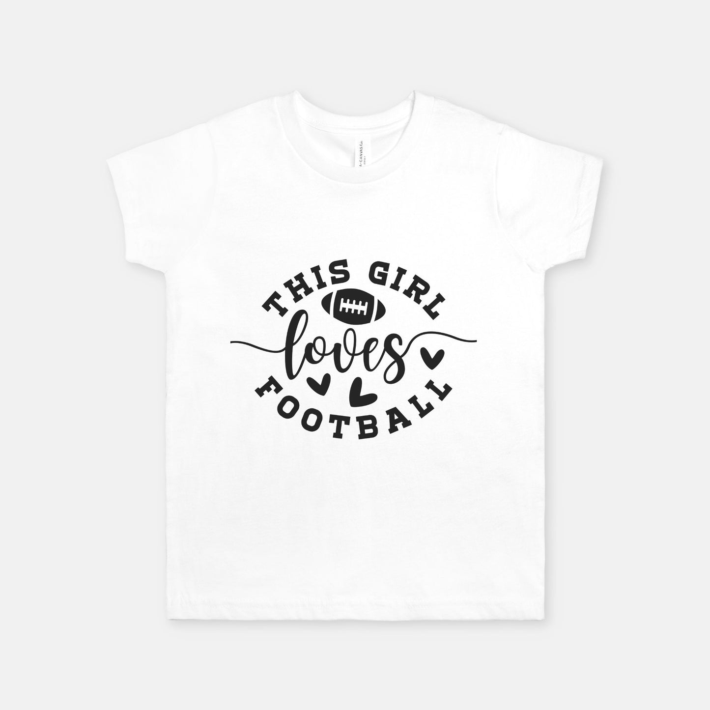 Football Girl Kids Short Sleeve Tee