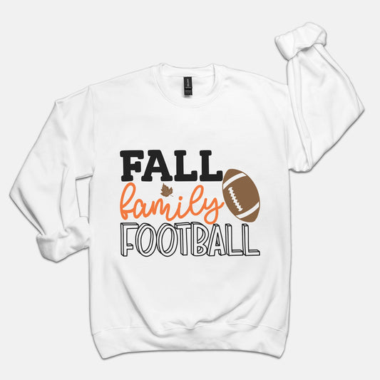 Fall, Family & Football Unisex Crew Neck Sweatshirt Gildan 18000